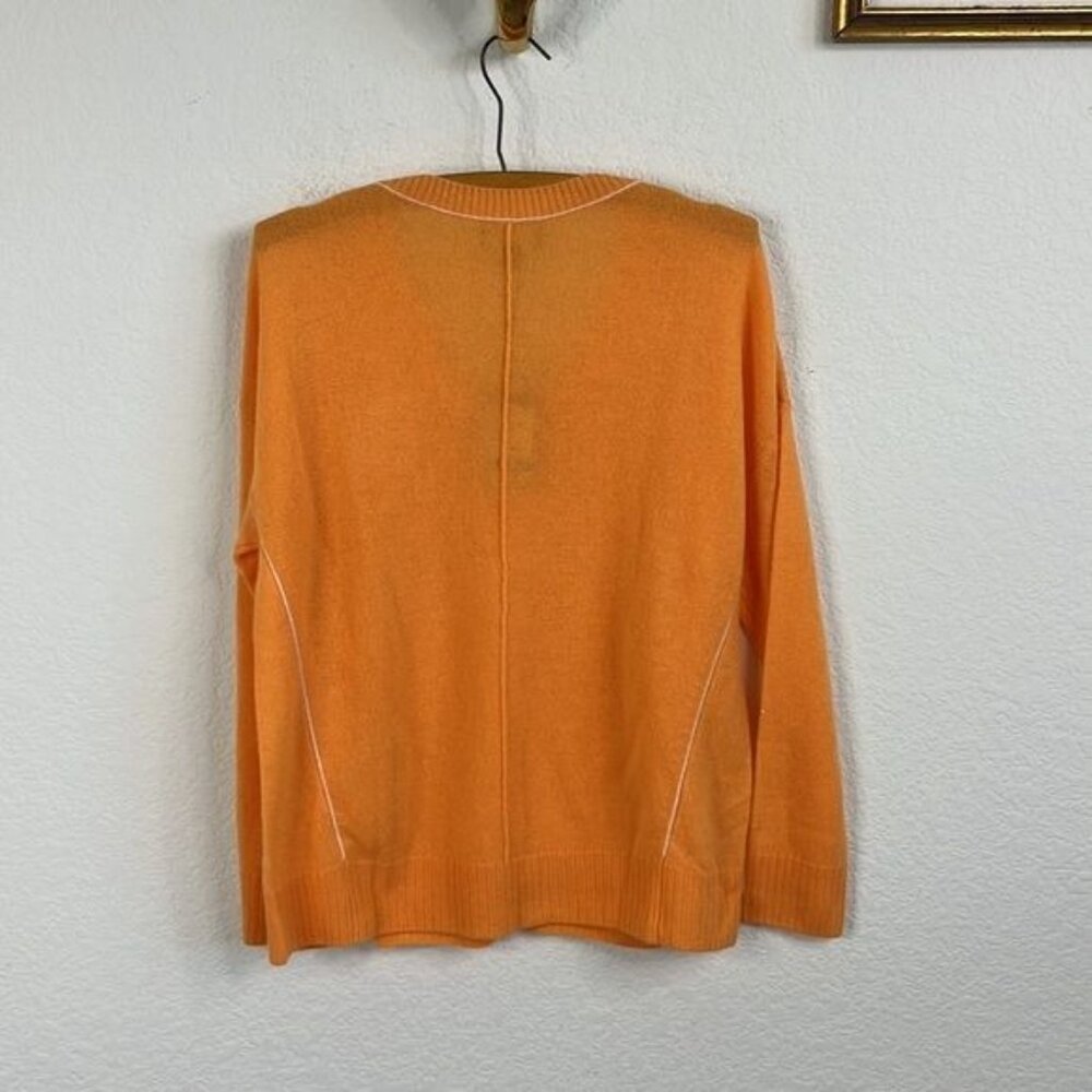 Pure Cashmere Gassato Tipped V Neck Sweater - Picture 6 of 8